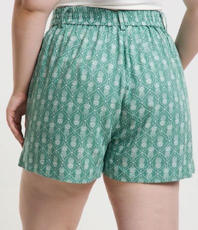 Short Corto en Viscolino con Estampa Piña Curve & Plus Size 3
