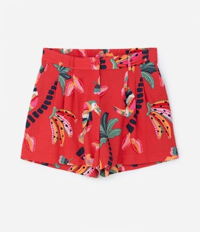 Short en Viscolino Estampado de Bananas y Cocoteros Curve & Plus Size 5
