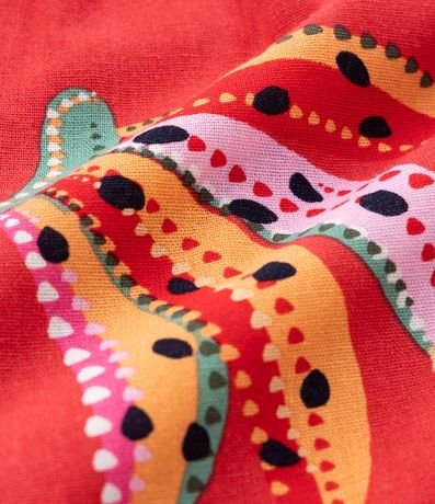 Short en Viscolino Estampado de Bananas y Cocoteros Curve & Plus Size 7