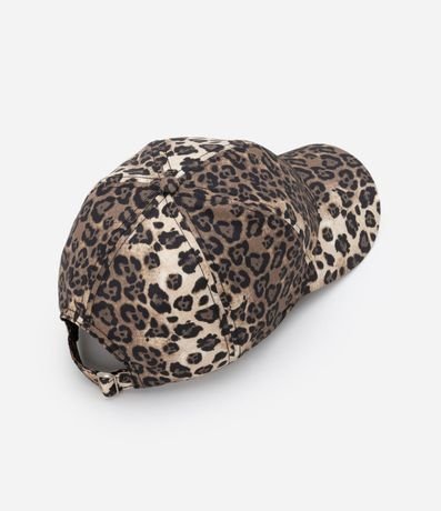 Gorra Aba Curva en Sarga Estampa Animal Print Leopardo 3