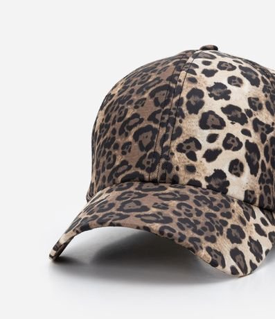 Gorra Aba Curva en Sarga Estampa Animal Print Leopardo 5