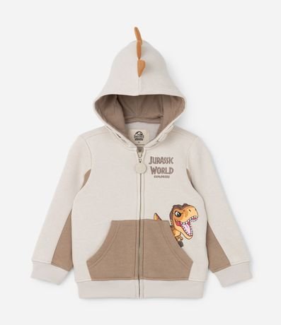 Campera Infantil Calentita con Cretas y Bordado Jurassic World - Talle 1 a 5 años