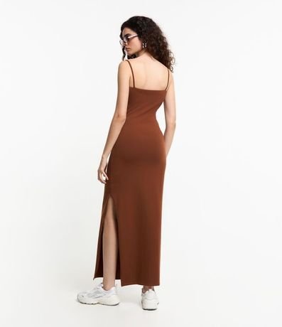 Vestido Largo en Algodón con Abertura Lateral 3