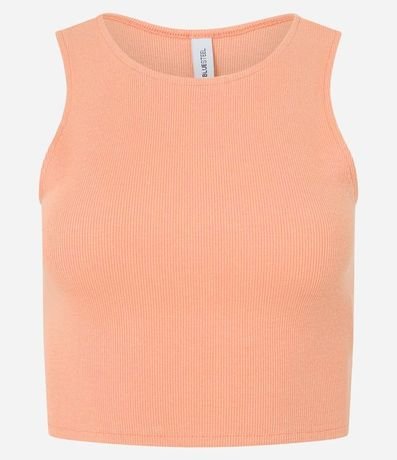 Blusa Cropped sin Mangas en Algodón Acanalado 5