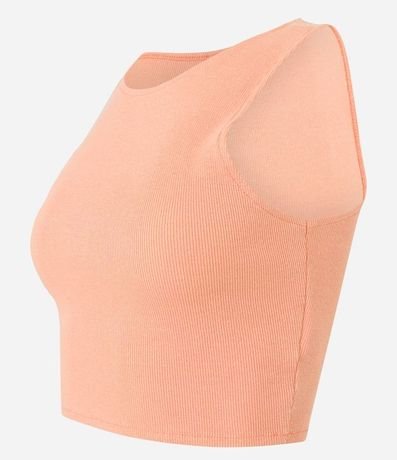 Blusa Cropped sin Mangas en Algodón Acanalado 6