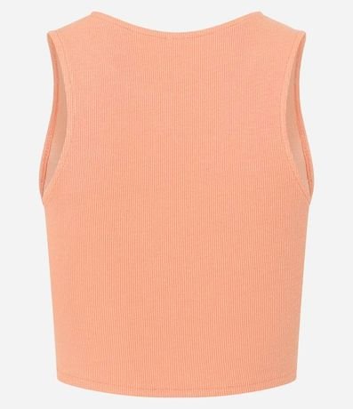 Blusa Cropped sin Mangas en Algodón Acanalado 7