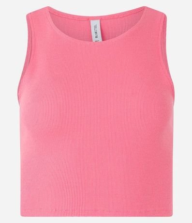 Blusa Cropped sin Mangas en Algodón Acanalado 5