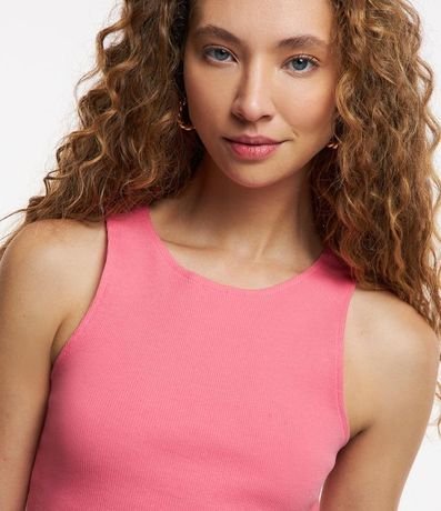 Blusa Cropped sin Mangas en Algodón Acanalado 4