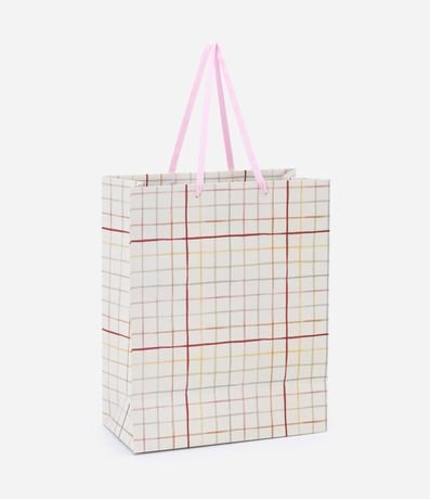 Embalaje de Regalo Mediano con Estampa de Cuadros