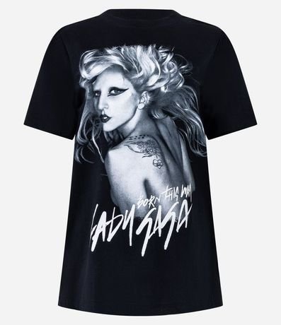 Remera en Algodón con Estampa Lady Gaga 3