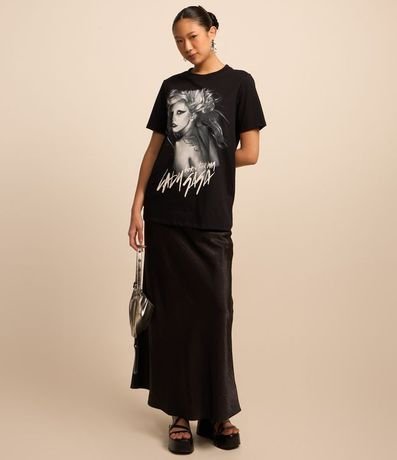 Remera en Algodón con Estampa Lady Gaga 2