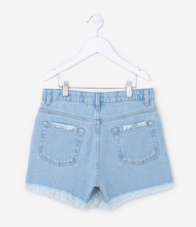 Short Infantil en Jeans con Deshilachados - Talle 5 a 14 años 2