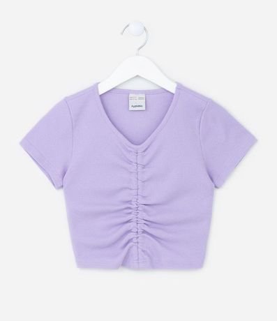 Blusa Cropped Infantil con Fruncido Delantero - Talle 5 a 14 años 1