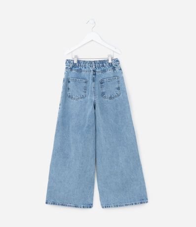 Pantalón Wide Leg Infantil Jeans con Estampado de Mariposas - Talle 4 a 14 años 2