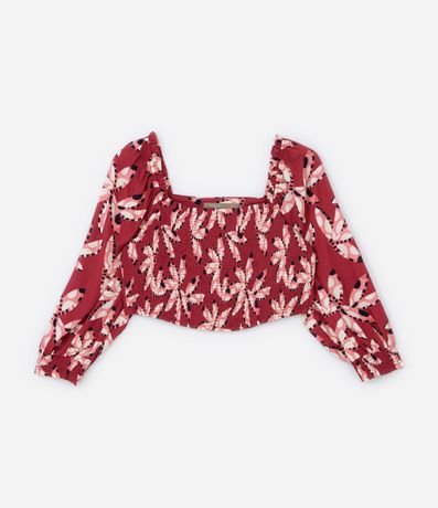Blusa Manga 3/4 en Viscosa con Flores Estampadas Curve & Plus Size 5