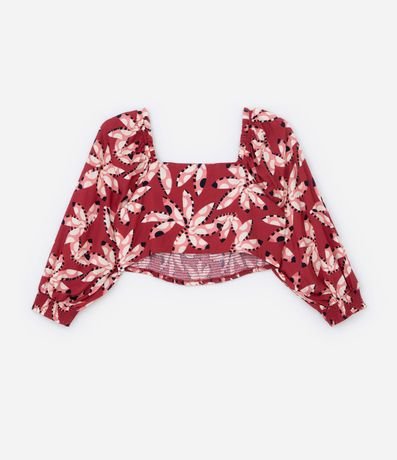 Blusa Manga 3/4 en Viscosa con Flores Estampadas Curve & Plus Size 6