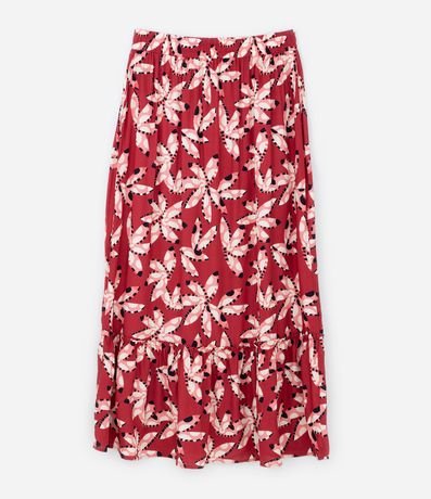 Pollera Larga en Viscosa con Flores Estampadas Curve & Plus Size 6