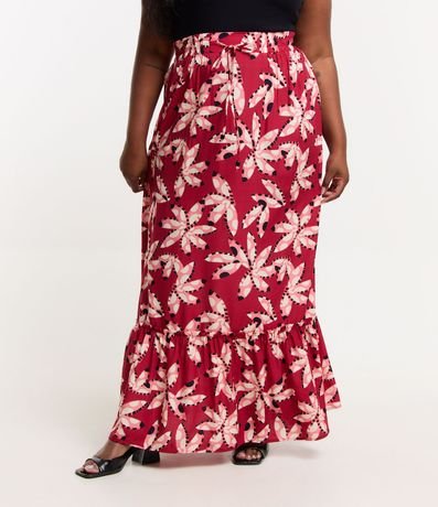 Pollera Larga en Viscosa con Flores Estampadas Curve & Plus Size 2