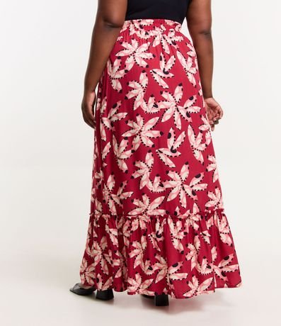 Pollera Larga en Viscosa con Flores Estampadas Curve & Plus Size 3