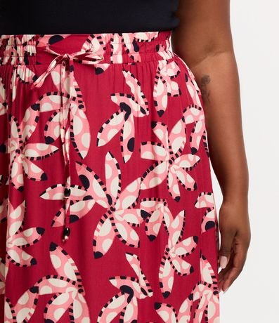 Pollera Larga en Viscosa con Flores Estampadas Curve & Plus Size 4