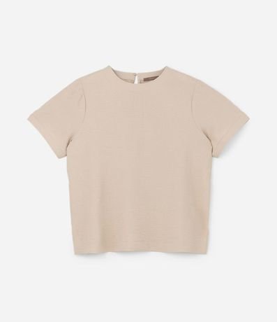 Blusa Manga Corta Texturizada con Detalle en el Cuello Curve & Plus Size 5