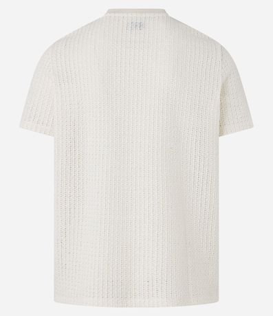 Remera Regular con Textura de Encaje 9