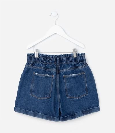 Short Clochard Infantil en Jeans con Bajo Plegado - Talle 5 a 14 años 2