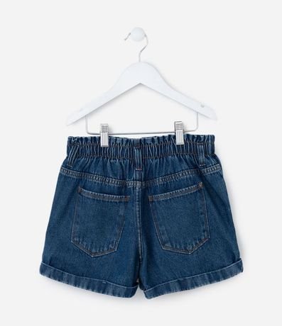 Short Clochard Infantil en Jeans con Bajo Plegado - Talle 5 a 14 años 2