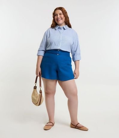 Camisa en Ana Ruga Rayada Curve & Plus Size 2