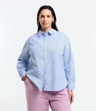 Camisa en Ana Ruga Rayada Curve & Plus Size