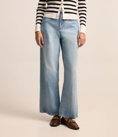 Pantalón Wide Leg en Jeans con Bolsillos 3