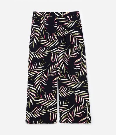 Pantalón Pantalona en Viscosa Estampada de Follaje Curve & Plus Size 5