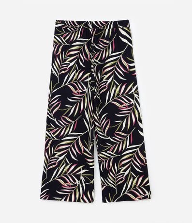 Pantalón Pantalona en Viscosa Estampada de Follaje Curve & Plus Size 6