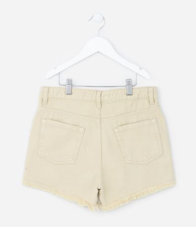 Short Infantil en Sarga con Terminación Deshilachada - Talle 5 a 14 años 2
