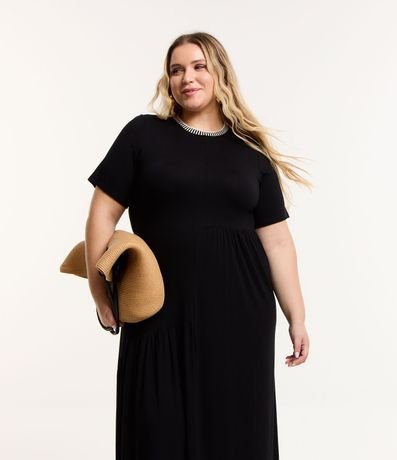 Vestido Midi en Crepé con Cuello de Punto Curve & Plus Size 3