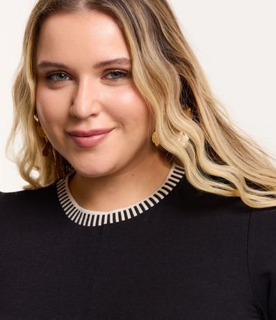 Vestido Midi en Crepé con Cuello de Punto Curve & Plus Size 4