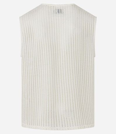 Musculosa Regular en Algodón con Textura Rendada 9