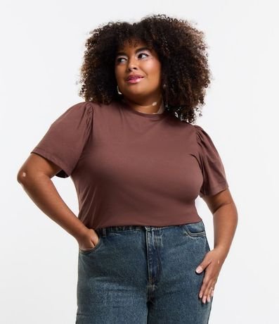 Blusa en Algodón con Manga Abullonada Curve & Plus Size 1