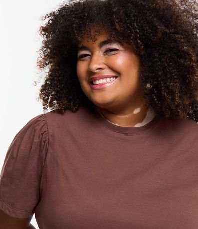 Blusa en Algodón con Manga Abullonada Curve & Plus Size 4