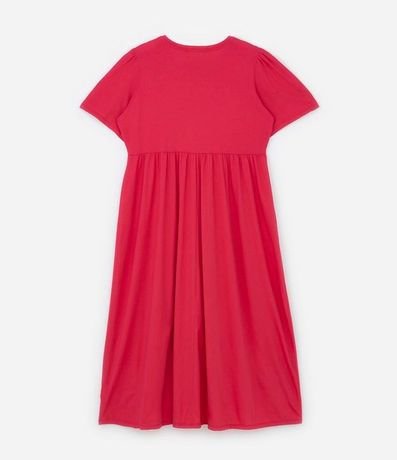 Vestido Midi en Media Malla con Manga Abullonada Curve & Plus Size 6
