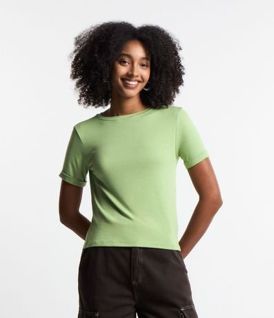 Blusa Básica en Viscosa con Manga Dobrada 6