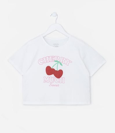 Blusa Cropped Infantil con Estampado de Cerezas - Talle 5 a 14 años 1