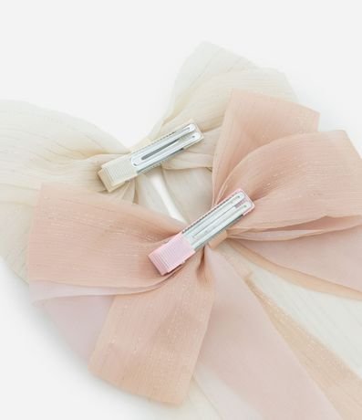 Kit 02 Pinzas para el Pelo Infantil en Forma de Lazo 2