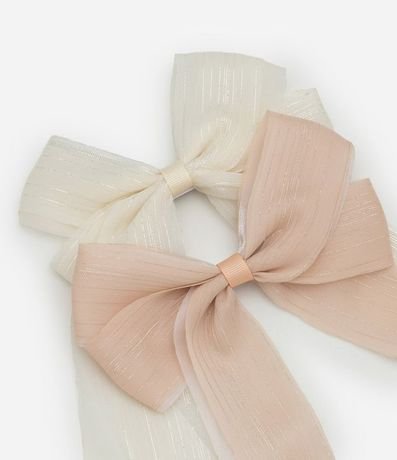 Kit 02 Pinzas para el Pelo Infantil en Forma de Lazo 3