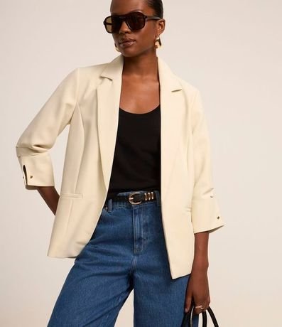 Blazer Sastrería con Pliegues en la Manga