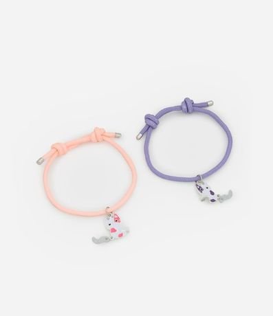 Kit 02 Pulseras Infantiles BFF con Colgante de Gatitos 2