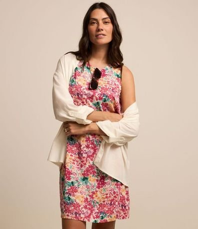 Vestido Corto en Viscosa con Estampa Floral Liberty 2