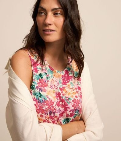 Vestido Corto en Viscosa con Estampa Floral Liberty 3