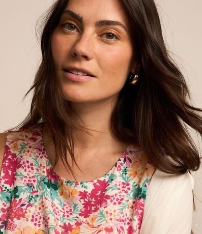 Vestido Corto en Viscosa con Estampa Floral Liberty 4