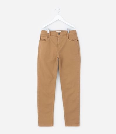 Pantalón Slim Infantil en Sarga con Cintura Elástica - Talle 5 a 14 años